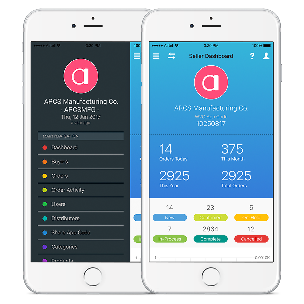 B2B Ordering Website and Mobile App