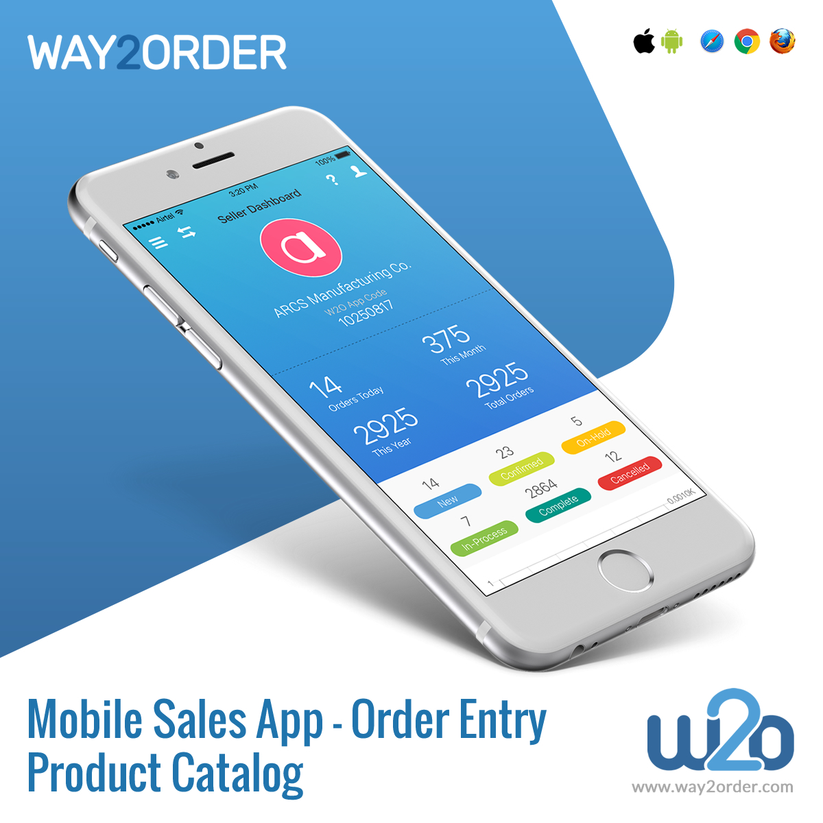Way2Order Mobile Sales App / Order Entry Product Catalog