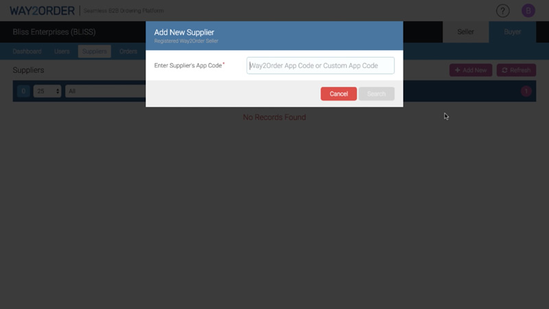 Adding Suppliers