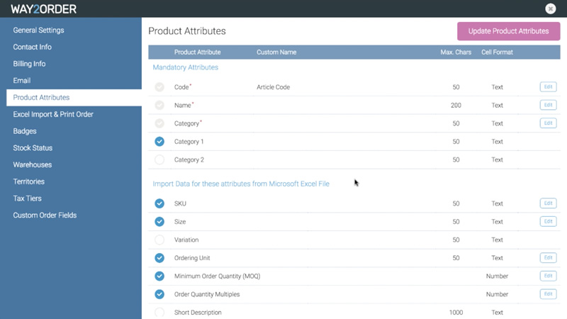 Product Attributes